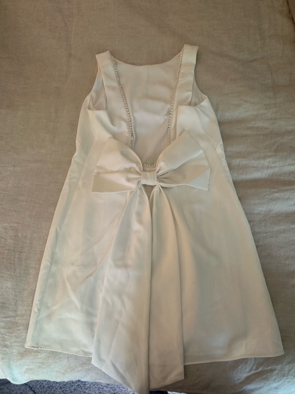 Ivory Bow-Back Party Dress for Girls